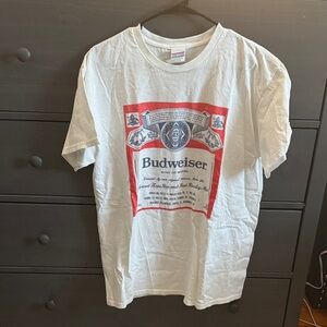 Budweiser Red and White Logo Tee